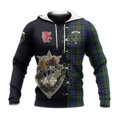 Printivon Macewen Macewan Tartan Hoodie Lion Rampant And Celtic Thistle Style