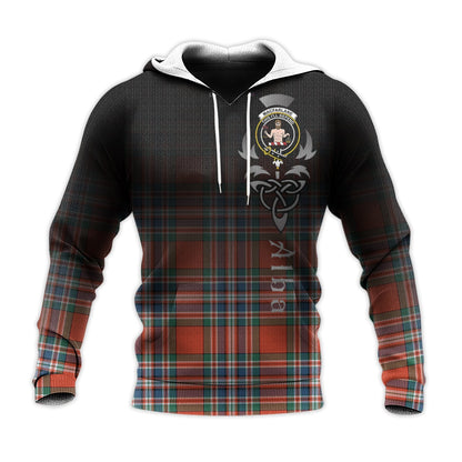 Printivon Macfarlane Ancient Tartan Crest Alba Celtic Hoodie
