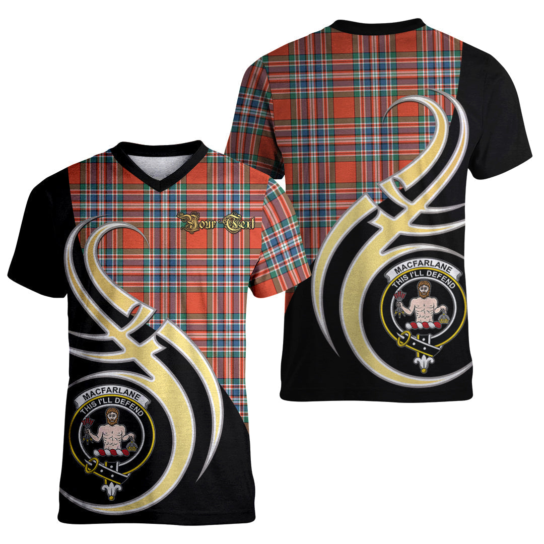 Printivon MacFarlane Ancient Tartan Crest Believe In Me T Shirt