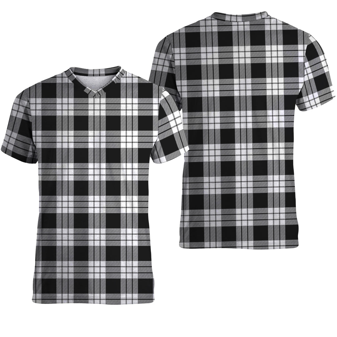 Printivon MacFarlane Black White Tartan T Shirt