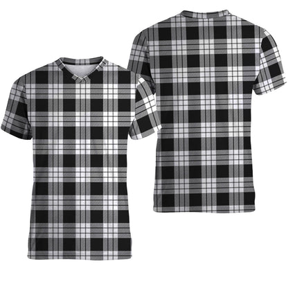 Printivon MacFarlane Black White Tartan T Shirt