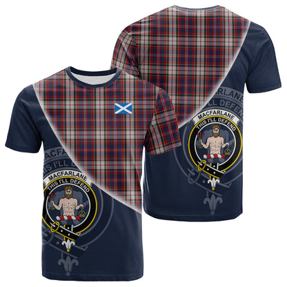 Printivon MacFarlane Dress Tartan Scottish Crest T Shirt