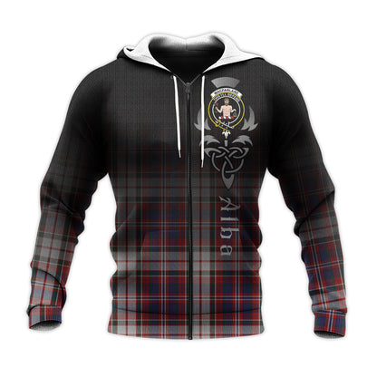 Printivon Macfarlane Dress Tartan Crest Alba Celtic Hoodie