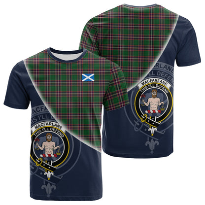 Printivon MacFarlane Hunting Tartan Scottish Crest T Shirt