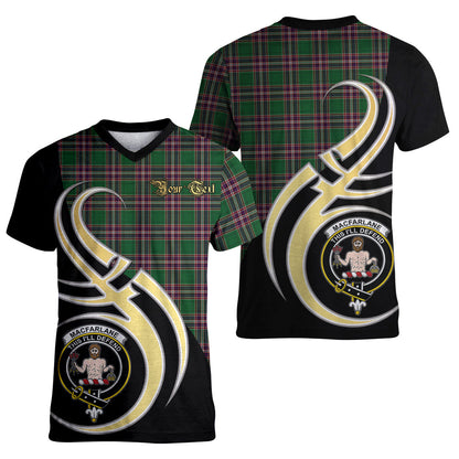 Printivon MacFarlane Hunting Tartan Crest Believe In Me T Shirt