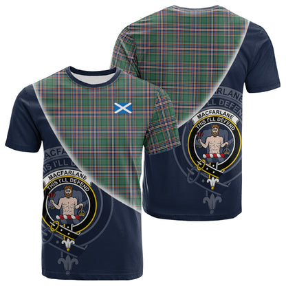 Printivon MacFarlane Hunting Ancient Tartan Scottish Crest T Shirt