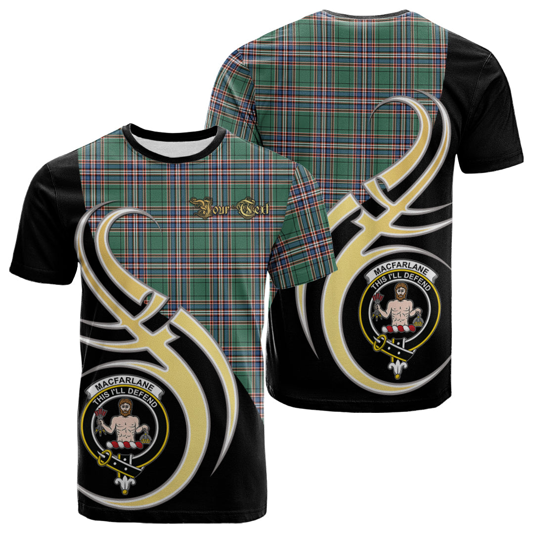 Printivon MacFarlane Hunting Ancient Tartan Crest Believe In Me T Shirt