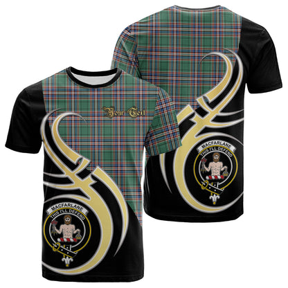 Printivon MacFarlane Hunting Ancient Tartan Crest Believe In Me T Shirt