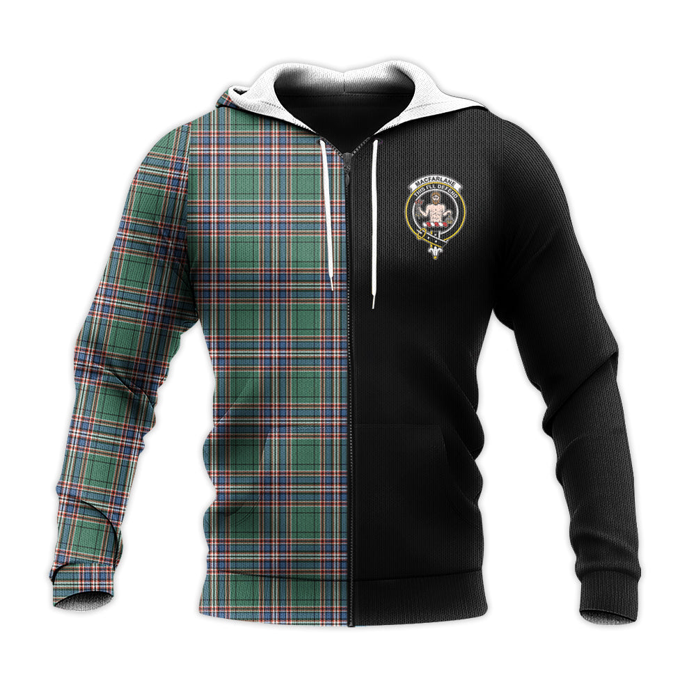 Printivon Macfarlane Hunting Ancient Tartan Personalize Half Hoodie