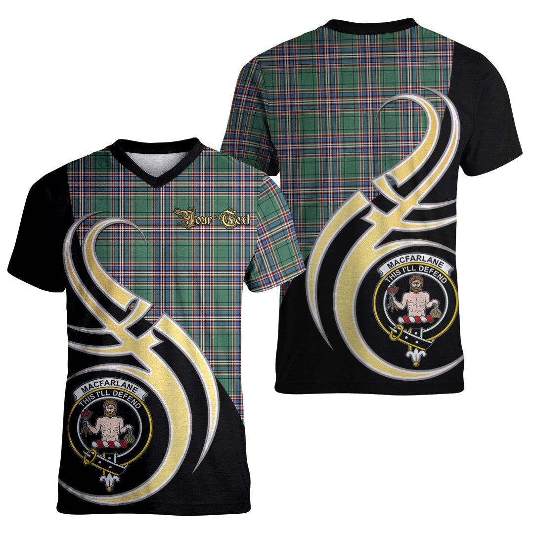 Printivon MacFarlane Hunting Ancient Tartan Crest Believe In Me T Shirt