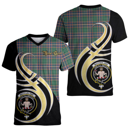 Printivon MacFarlane Hunting Ancient Tartan Crest Believe In Me T Shirt