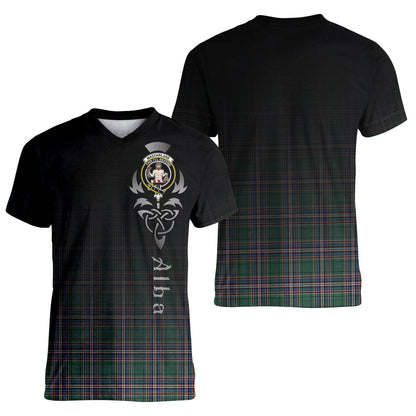 Printivon MacFarlane Hunting Ancient Tartan Crest Alba Celtic T Shirt