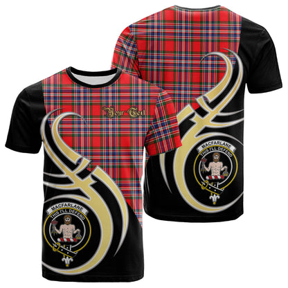 Printivon MacFarlane Modern Tartan Crest Believe In Me T Shirt