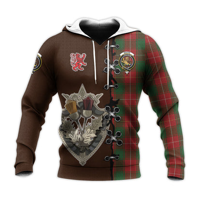 Printivon Macfie Tartan Hoodie Lion Rampant And Celtic Thistle Style