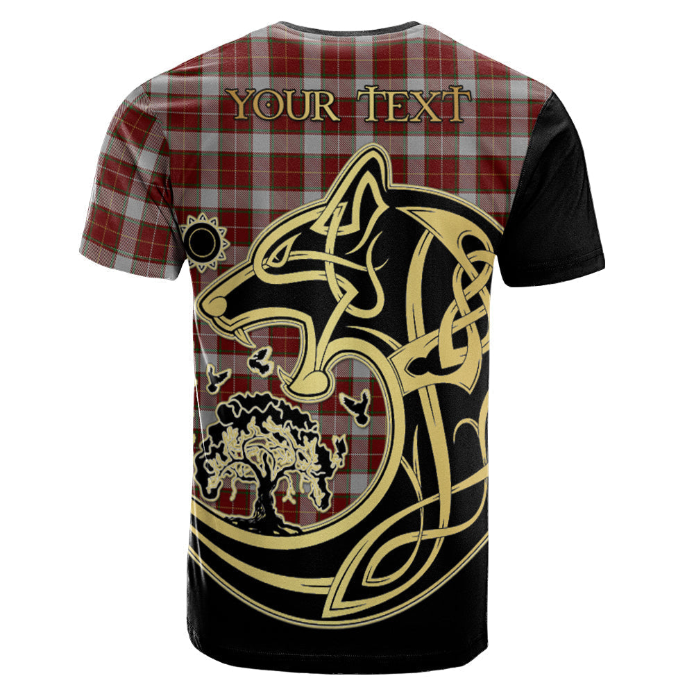 Printivon MacFie Dress Crest Celtic Wolf Tartan T Shirt Custom Your Text