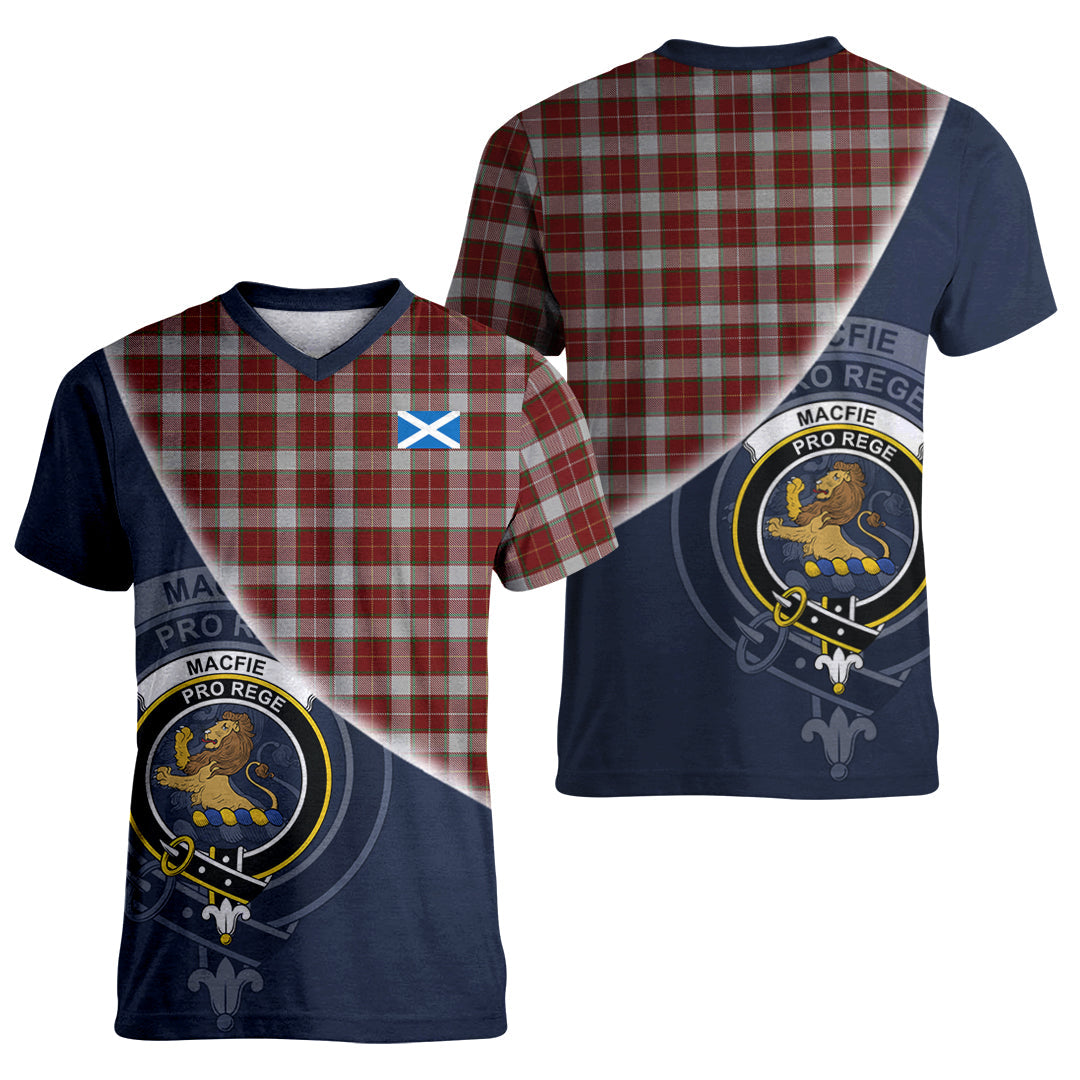 Printivon MacFie Dress Tartan Scottish Crest T Shirt