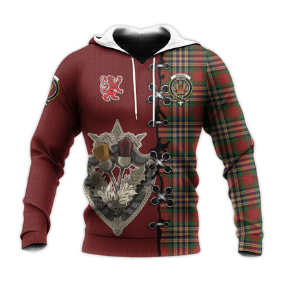 Printivon Macgill Tartan Hoodie Lion Rampant And Celtic Thistle Style