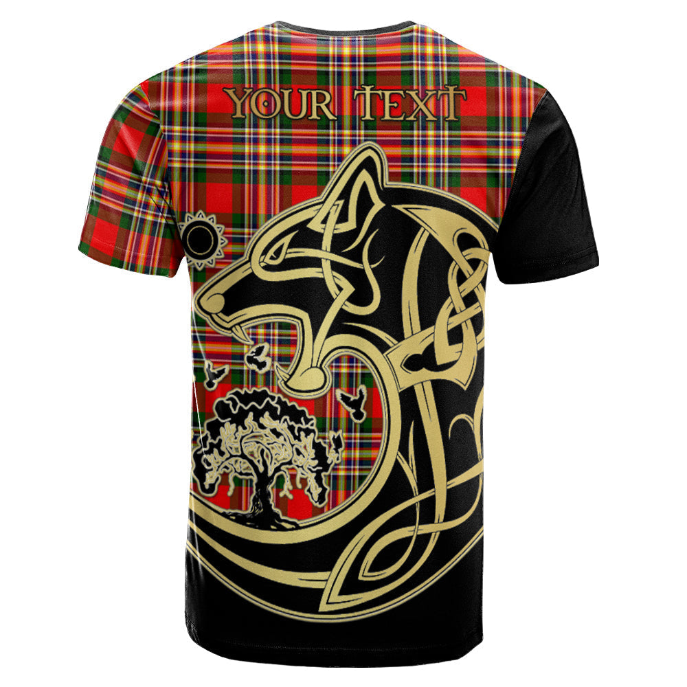 Printivon MacGill Modern Crest Celtic Wolf Tartan T Shirt Custom Your Text