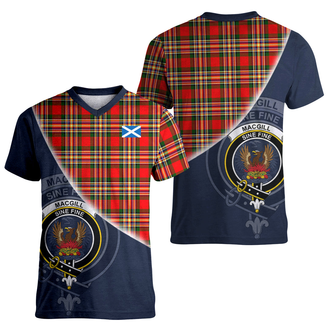 Printivon MacGill Modern Tartan Scottish Crest T Shirt