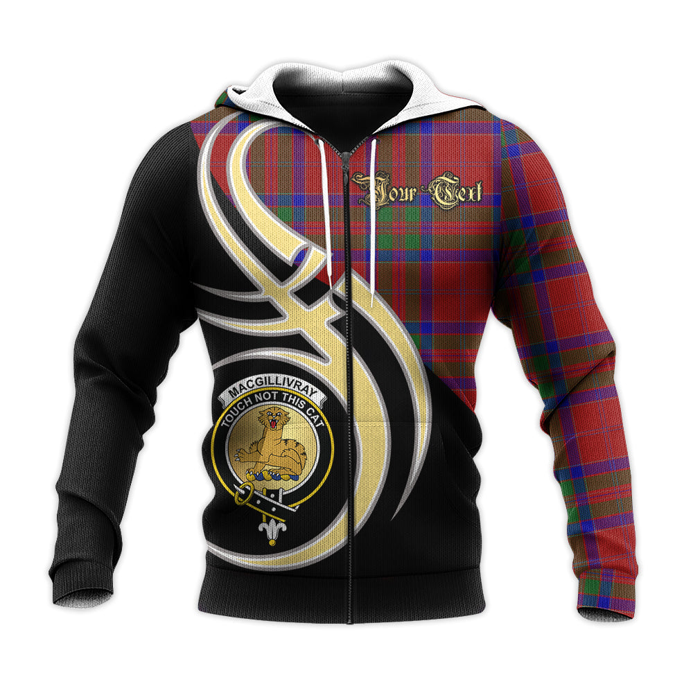 Printivon Macgillivray Clan Believe In Me Crest Tartan Knitted Hoodie Custom Your Text