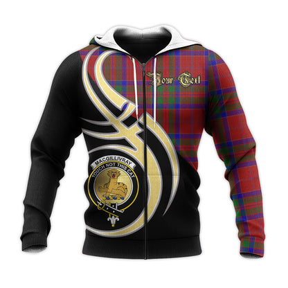 Printivon Macgillivray Clan Believe In Me Crest Tartan Knitted Hoodie Custom Your Text