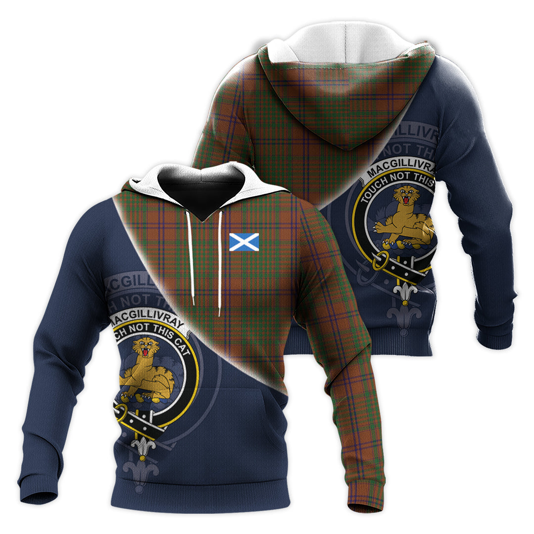 Printivon Macgillivray Hunting Tartan Scottish Crest Hoodie