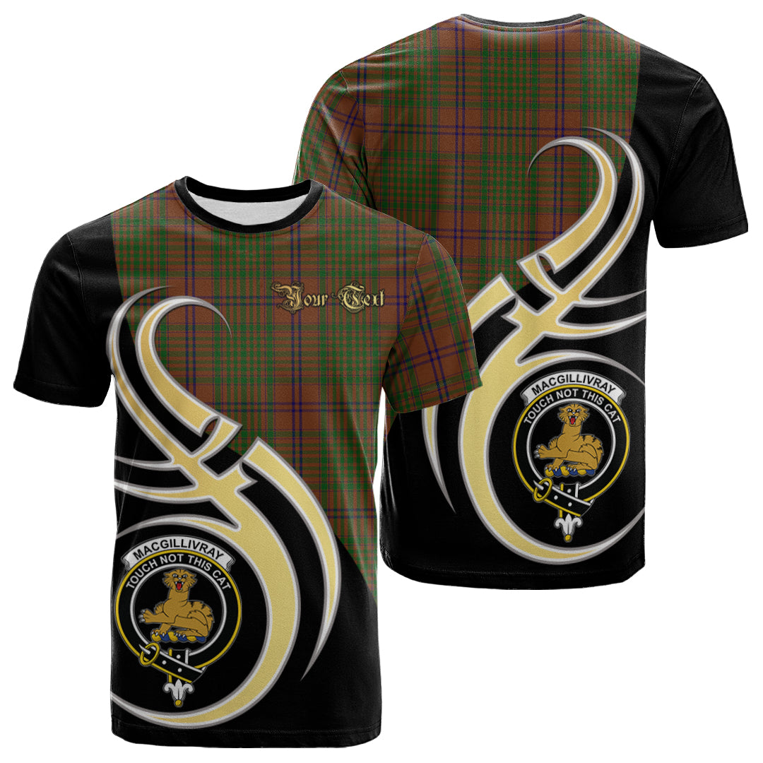 Printivon MacGillivray Hunting Tartan Crest Believe In Me T Shirt