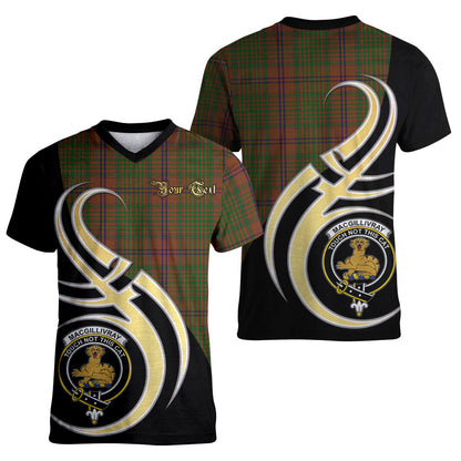 Printivon MacGillivray Hunting Tartan Crest Believe In Me T Shirt