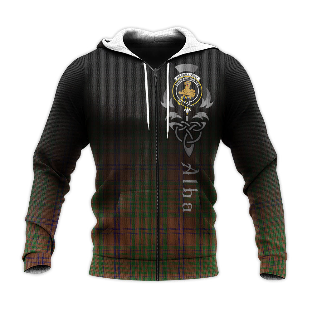 Printivon Macgillivray Hunting Tartan Crest Alba Celtic Hoodie