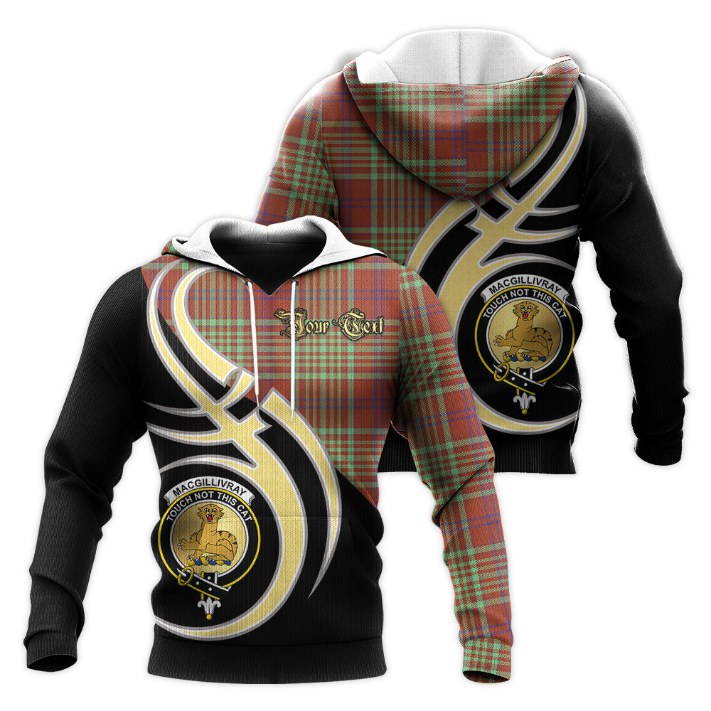 Printivon Macgillivray Hunting Ancient Clan Believe In Me Crest Tartan Knitted Hoodie Custom Your Text
