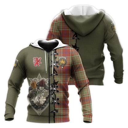 Printivon Macgillivray Hunting Ancient Tartan Hoodie Lion Rampant And Celtic Thistle Style