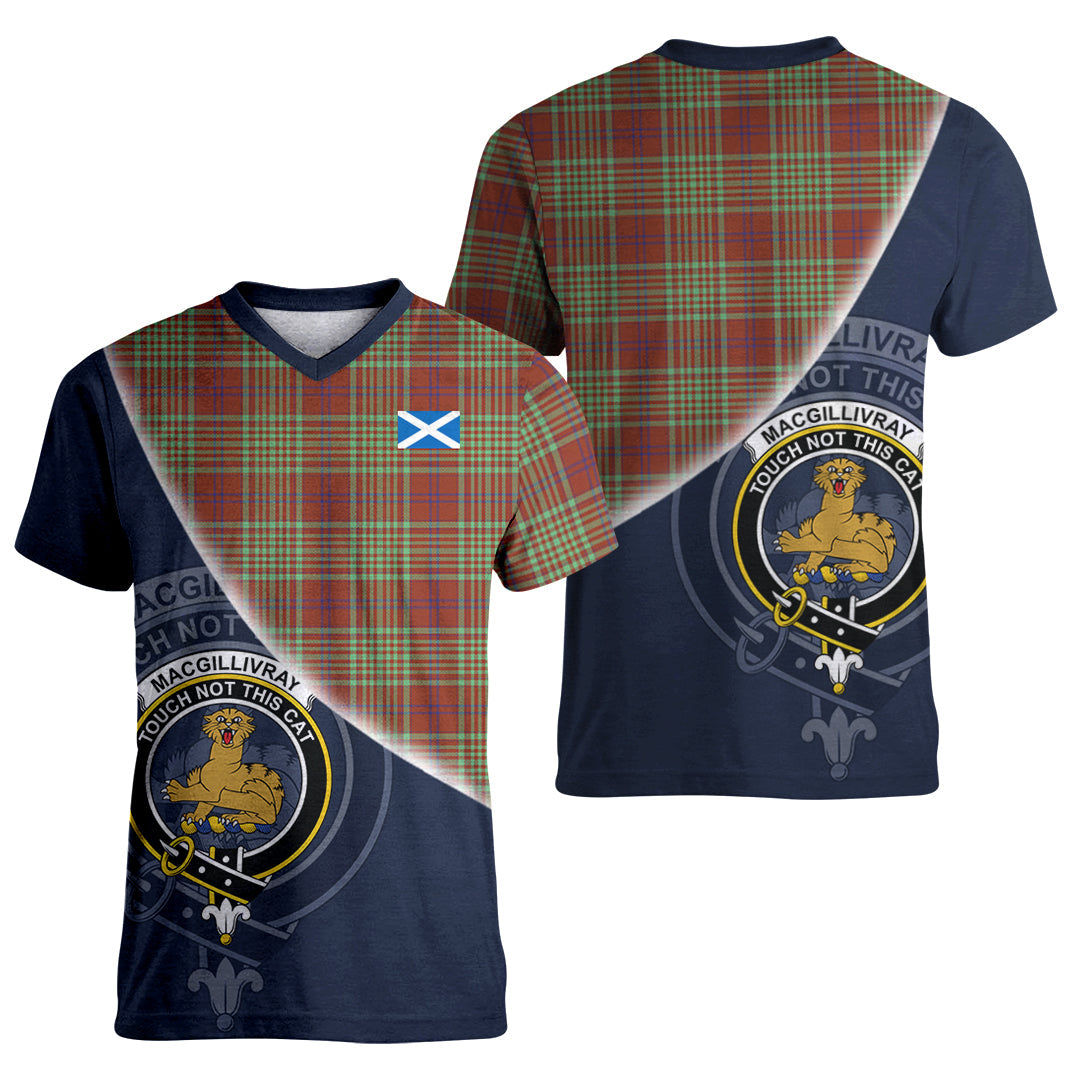Printivon MacGillivray Hunting Ancient Tartan Scottish Crest T Shirt