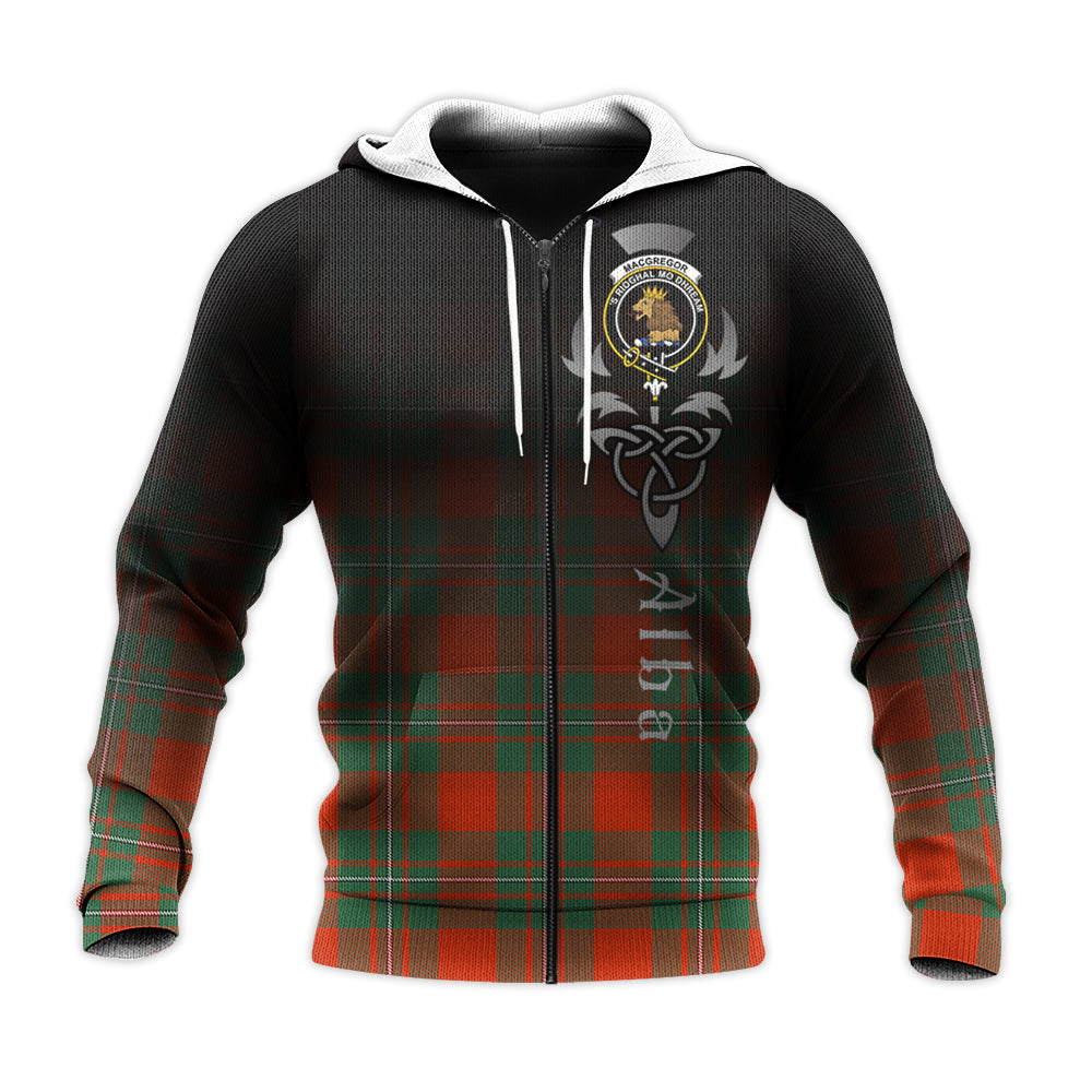 Printivon Macgregor Ancient Tartan Crest Alba Celtic Hoodie
