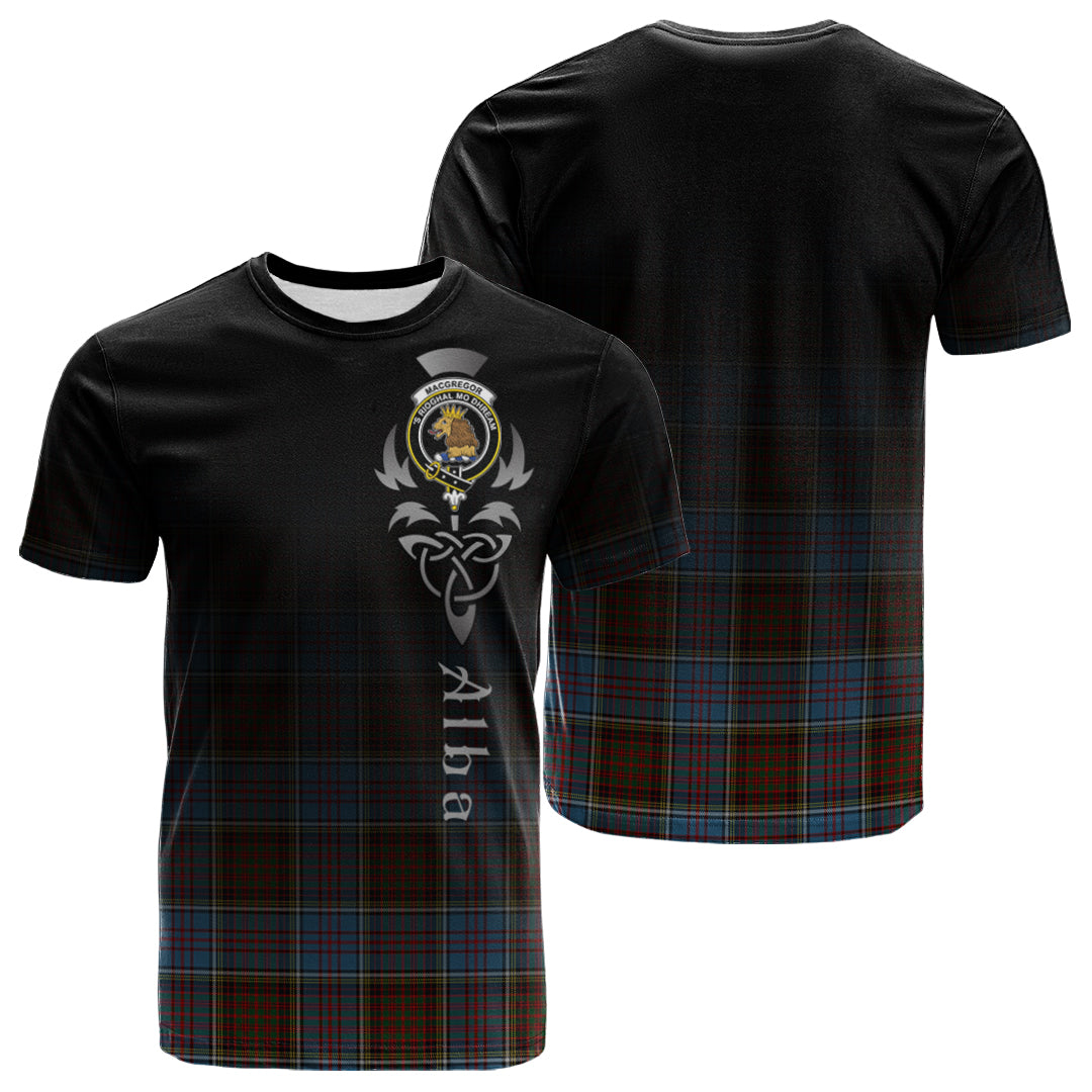 Printivon MacGregor Hastie Tartan Crest Alba Celtic T Shirt