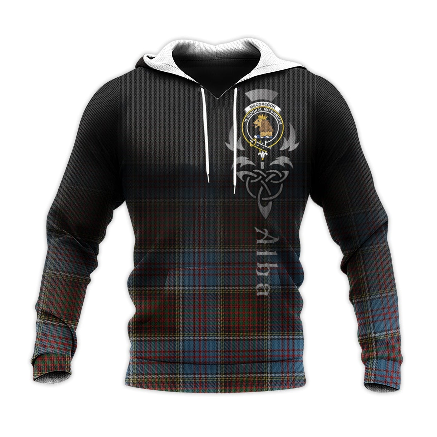 Printivon Macgregor Hastie Tartan Crest Alba Celtic Hoodie