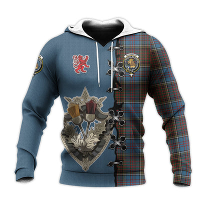 Printivon Macgregor Hastie Tartan Hoodie Lion Rampant And Celtic Thistle Style