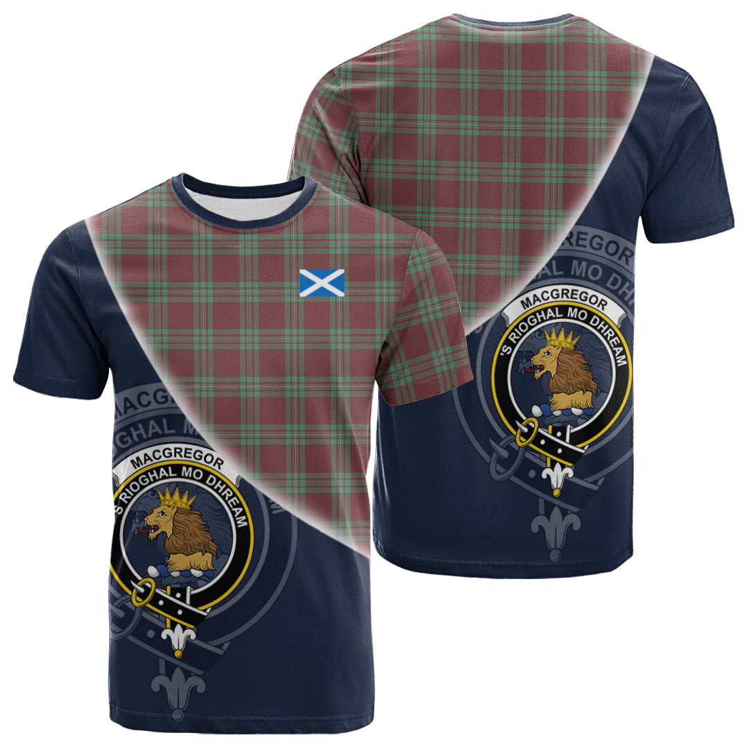 Printivon MacGregor Hunting Ancient Tartan Scottish Crest T Shirt
