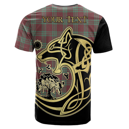 Printivon MacGregor Hunting Ancient Crest Celtic Wolf Tartan T Shirt Custom Your Text