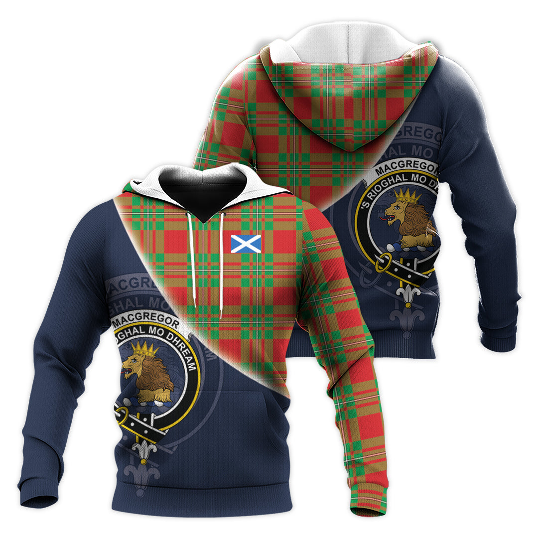 Printivon Macgregor Modern Tartan Scottish Crest Hoodie