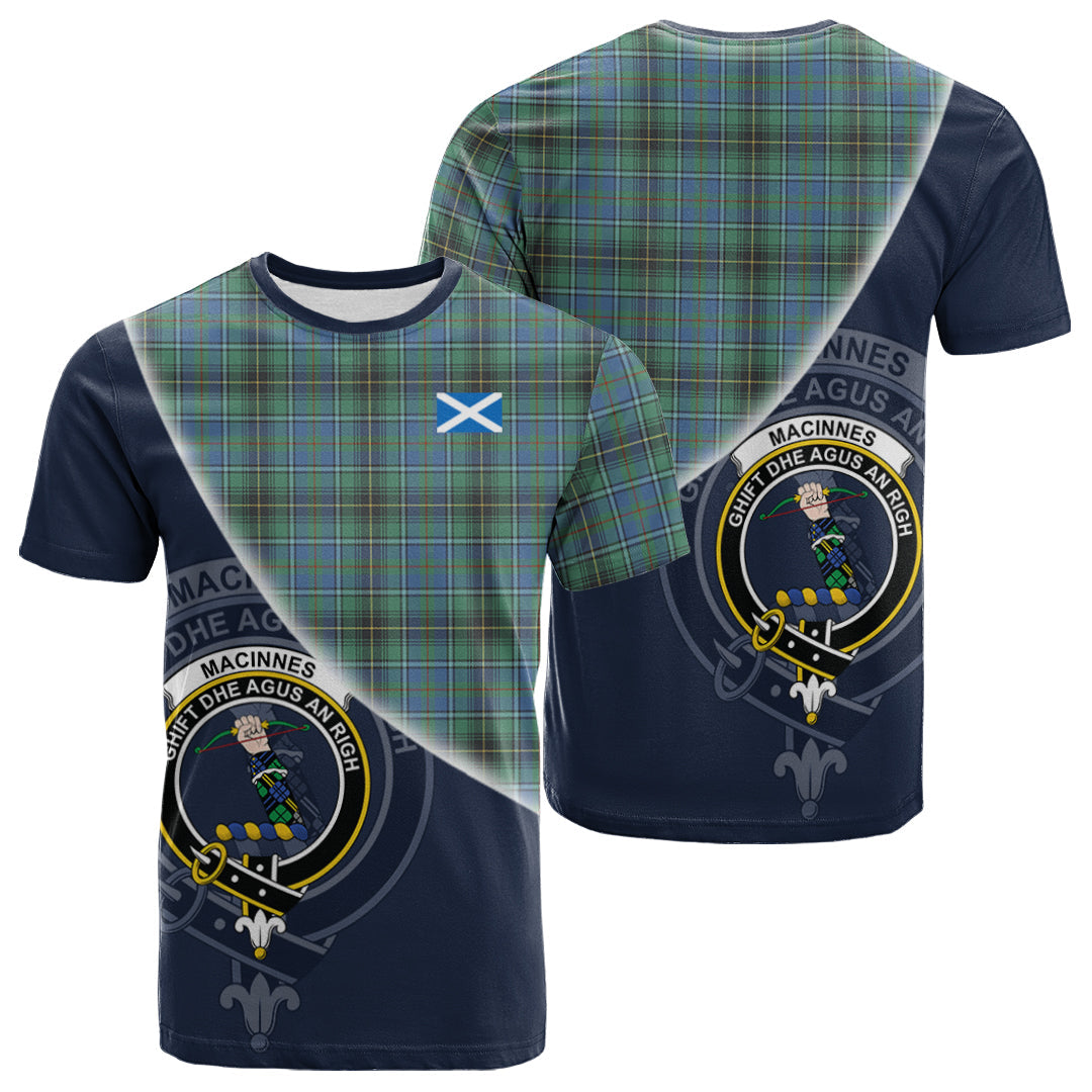 Printivon MacInnes Ancient Tartan Scottish Crest T Shirt