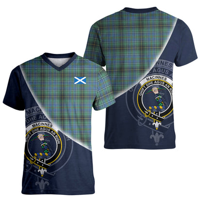 Printivon MacInnes Ancient Tartan Scottish Crest T Shirt