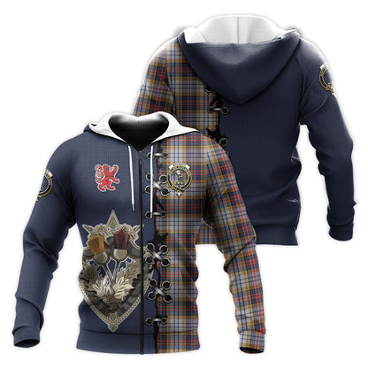 Printivon Macinnes Ancient Hunting Tartan Hoodie Lion Rampant And Celtic Thistle Style