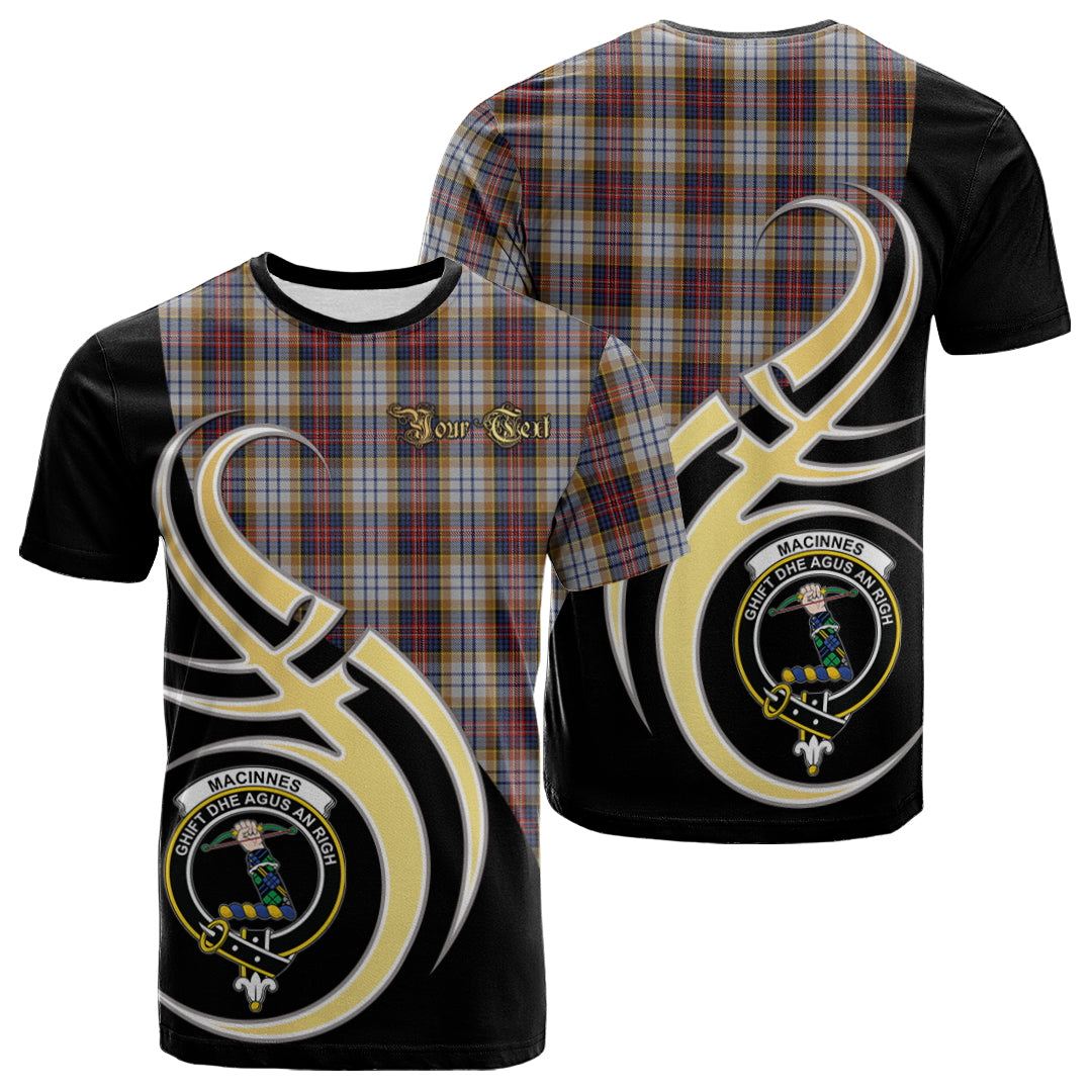 Printivon MacInnes Ancient Hunting Tartan Crest Believe In Me T Shirt