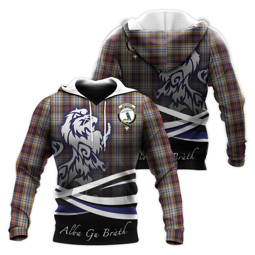 Printivon Macinnes Ancient Hunting Tartan Scottish Lion Hoodie