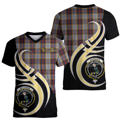 Printivon MacInnes Ancient Hunting Tartan Crest Believe In Me T Shirt