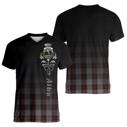 Printivon MacInnes Ancient Hunting Tartan Crest Alba Celtic T Shirt