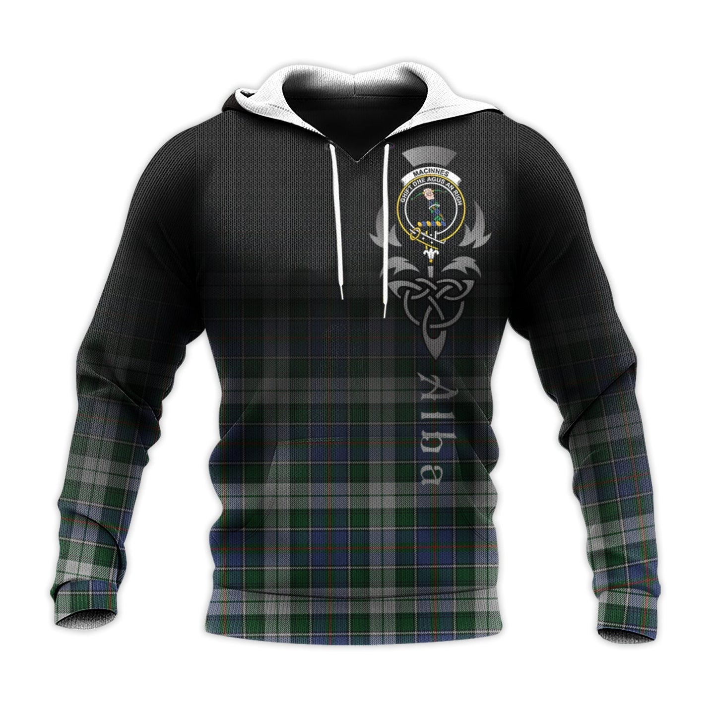 Printivon Macinnes Dress Tartan Crest Alba Celtic Hoodie