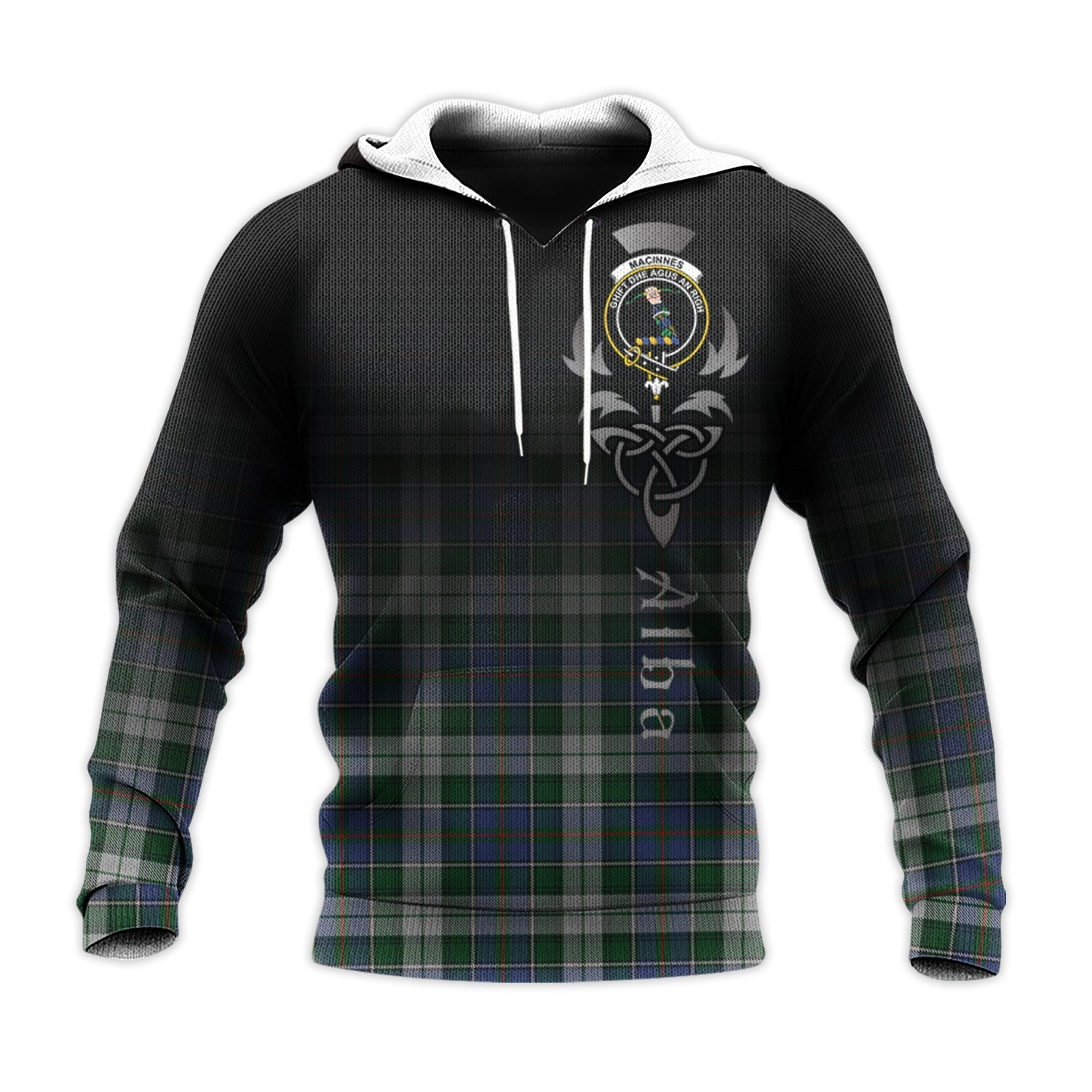 Printivon Macinnes Dress Tartan Crest Alba Celtic Hoodie