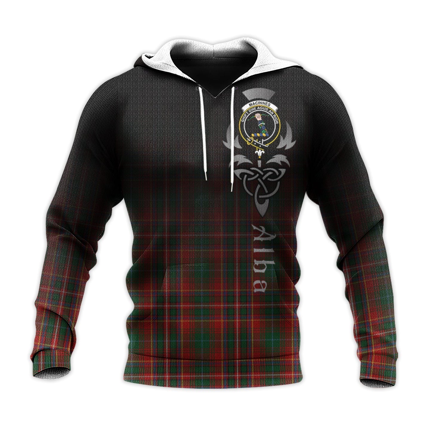 Printivon Macinnes Hastie Tartan Crest Alba Celtic Hoodie