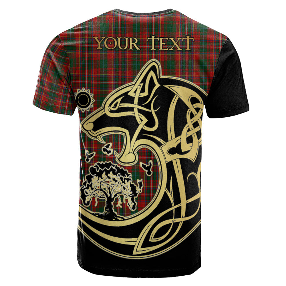 Printivon MacInnes Hastie Crest Celtic Wolf Tartan T Shirt Custom Your Text